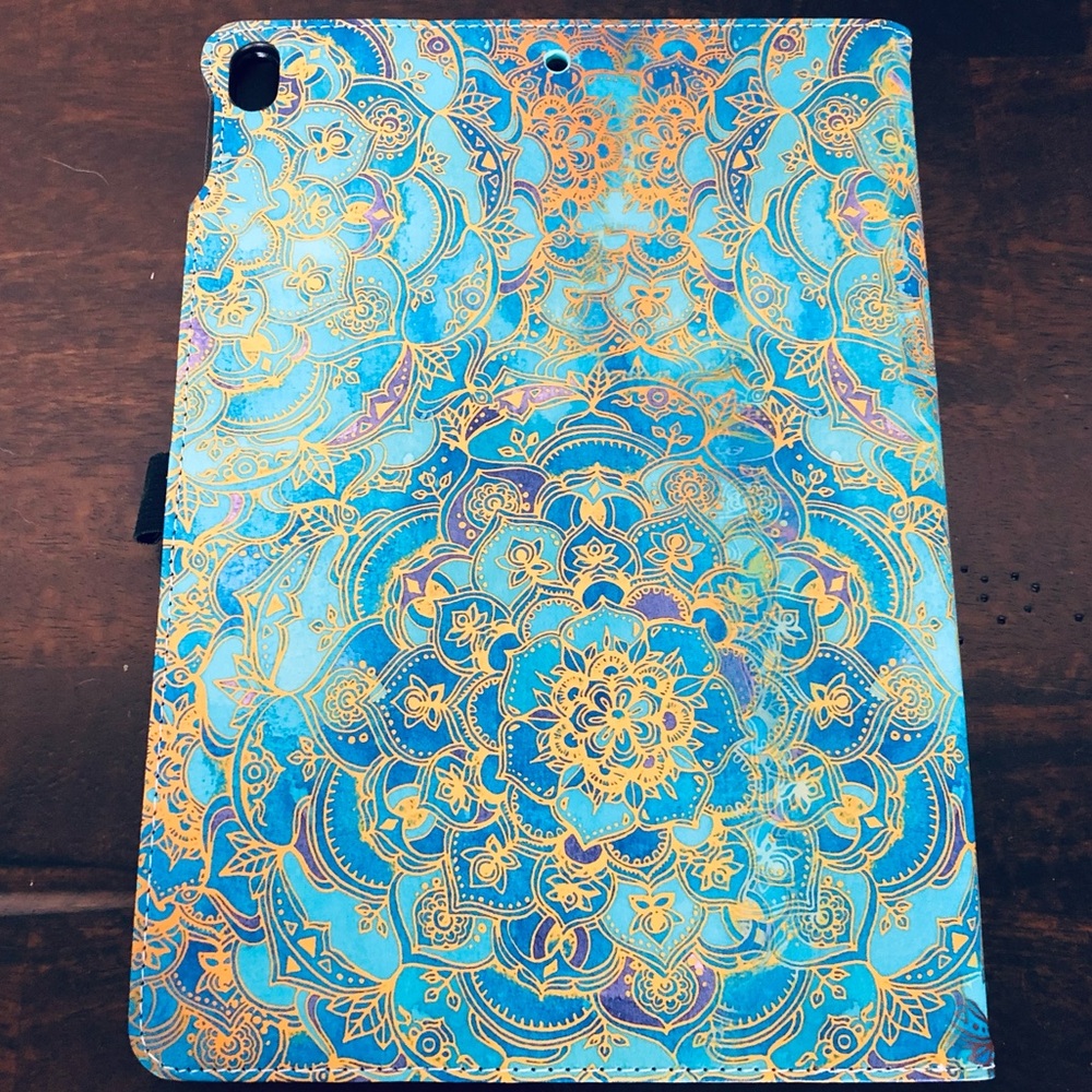 Fintie iPad Tablet Case Mandala Gold Metallic Teal Blue